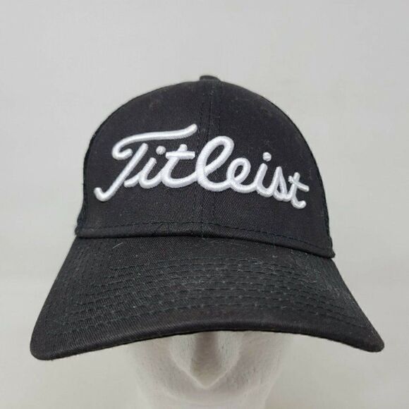 TITLEIST FJ PRO V1 TOUR CAP HAT BLACK MESH S-M - Picture 2 of 7